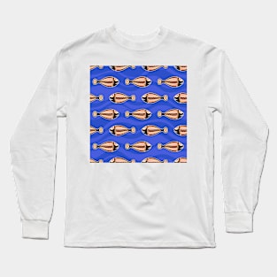 Abstract aboriginal art fish Pattern Long Sleeve T-Shirt